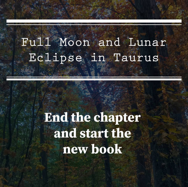 Full moon and lunar eclipse in taurus blog poster