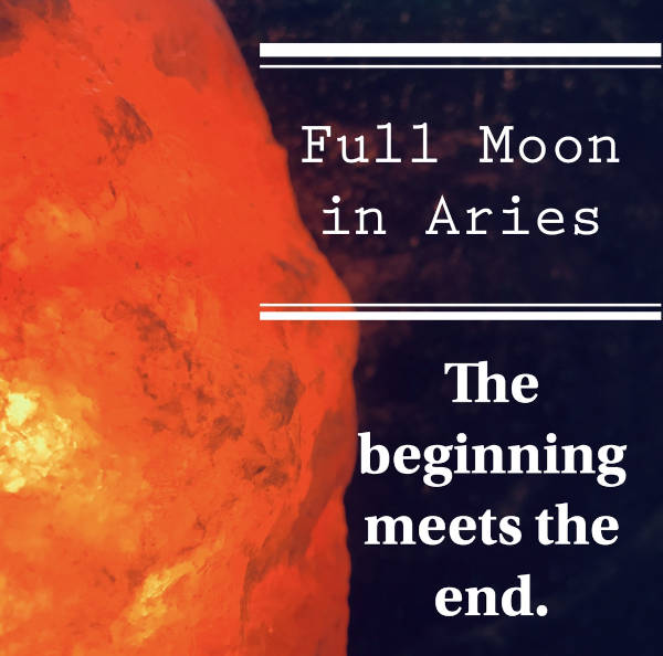 Full moon in aries blog poster