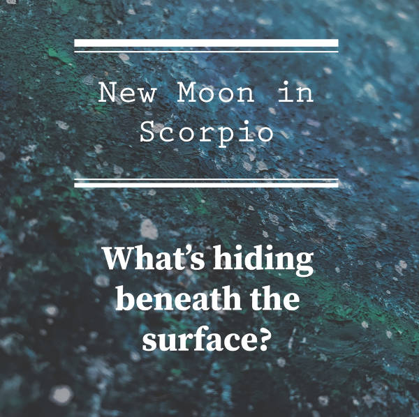 New moon in scorpio blog poster